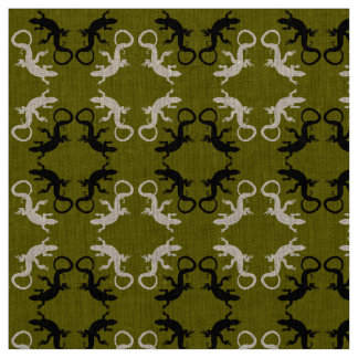 Lizard Art Fabric Reptile Lizard Pattern Fabrics