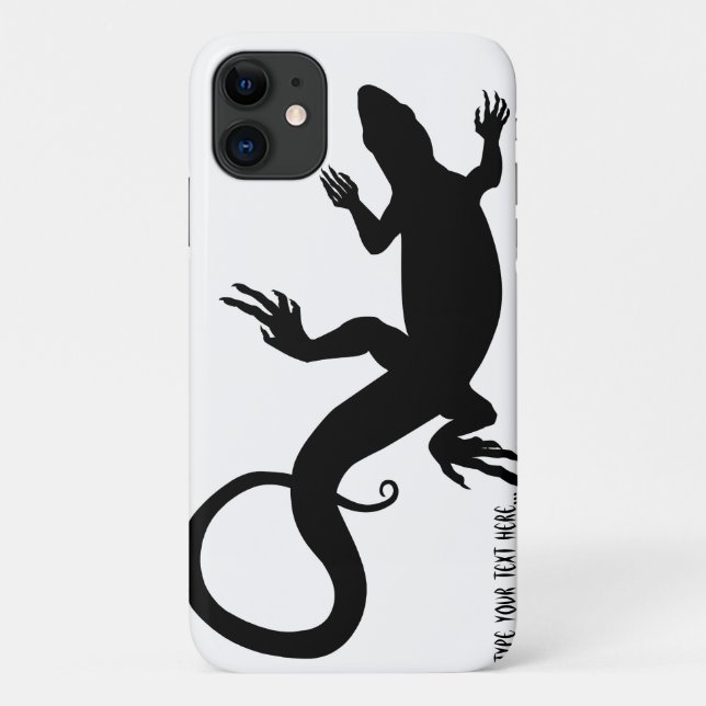 Lizard Art iPhone Case Personalized Reptile Case   (Back)