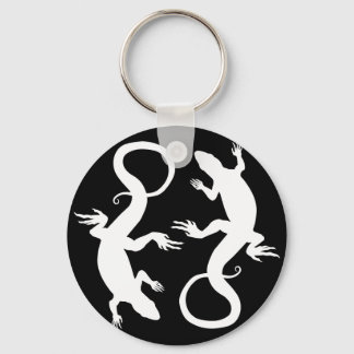 Lizard Art Key Chain Cool Retro Reptile Art Gifts