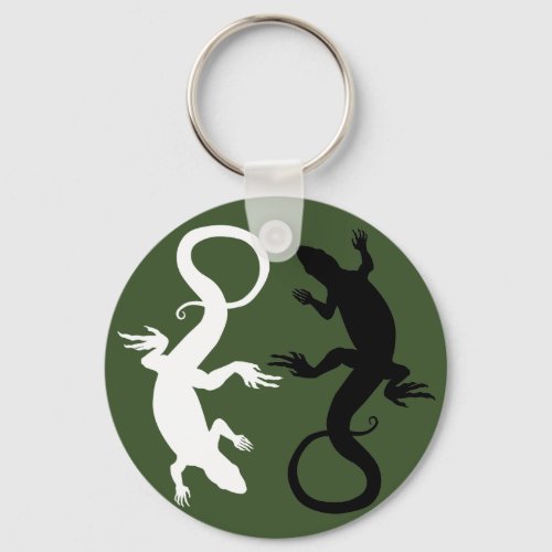 Lizard Art Keychain Cool Retro Reptile Art Gifts