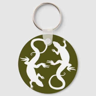 Lizard Art Keychain Cool Retro Reptile Art Gifts