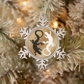 Lizard Art Ornament Reptile Christmas Decoration