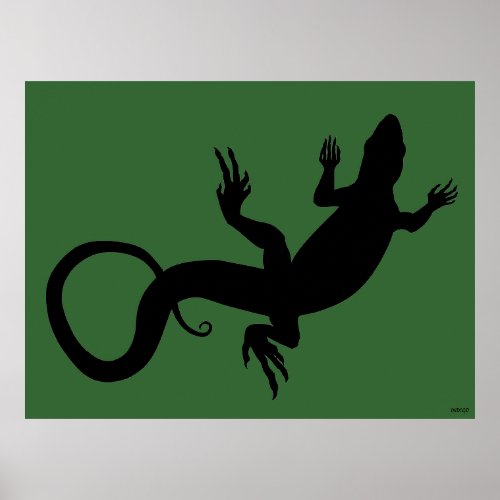 Lizard Art Poster Reptile Art Prints Poster Large