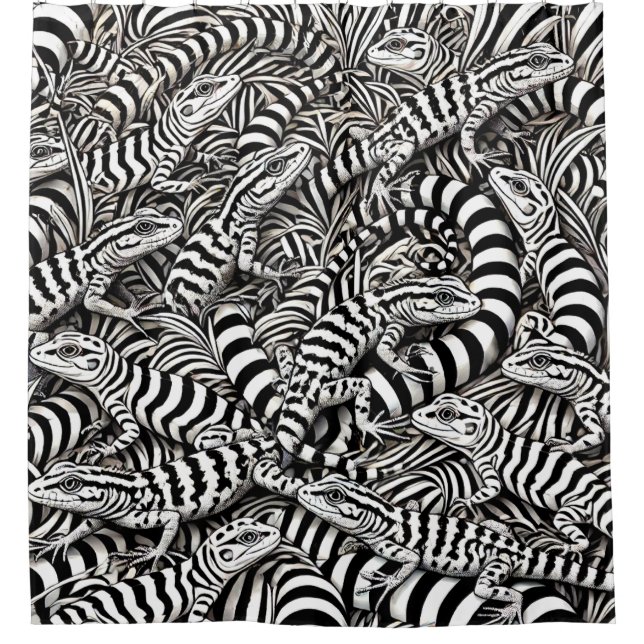 Lizard Art Shower Curtain (Front)