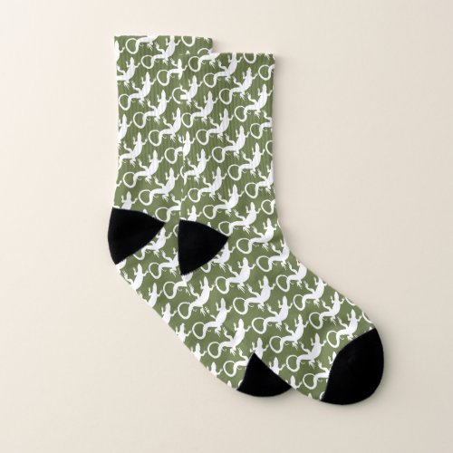 Lizard Art Socks Cool Reptile Socks Customize