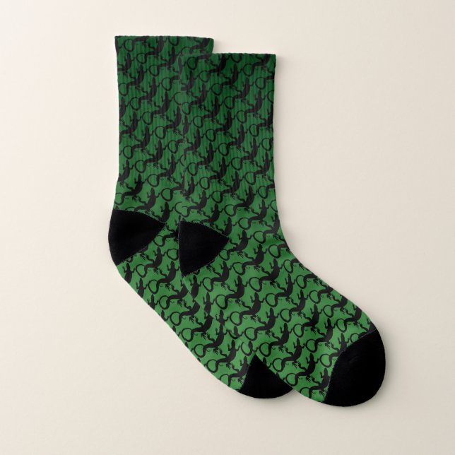 Lizard Art Socks Cool Reptile Socks Customize (Pair)