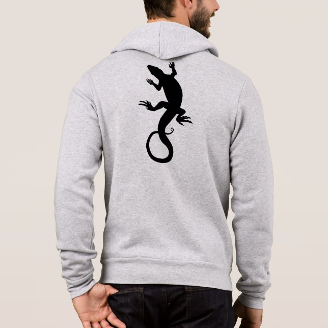Lizard Art Sport Jacket Men's Lizard Track Jacket Hoodie (Back)