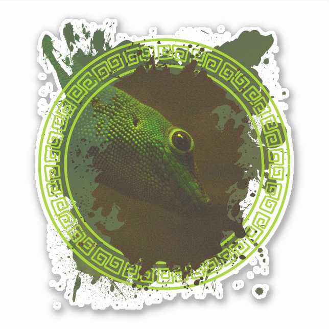 Lizard Art Sticker (Front)