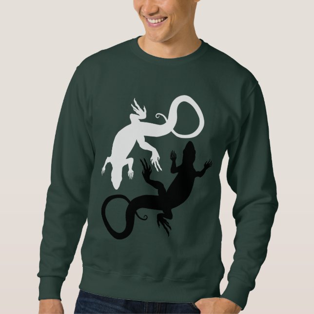 Lizard Art Sweatshirt Reptile Shirts Lizard Gifts (Front)