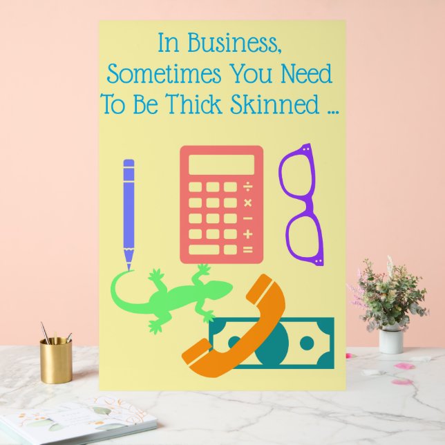 Lizard at Work Acrylic Sign (Wedding)