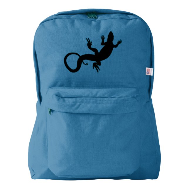 Lizard Backpack Reptile Art School Bags Customize (Front)