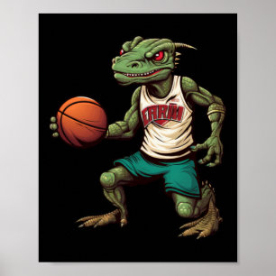 Lizard Basketball Poster