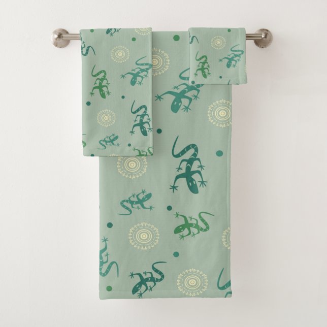 Lizard Bath Towel Set (Insitu)