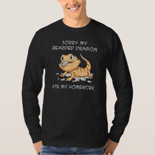 Lizard Beardie Ate My Homework Cute Bearded Dragon T-Shirt