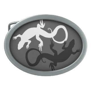 Lizard Belt Buckle Yin & Yan Lizard Art Buckles