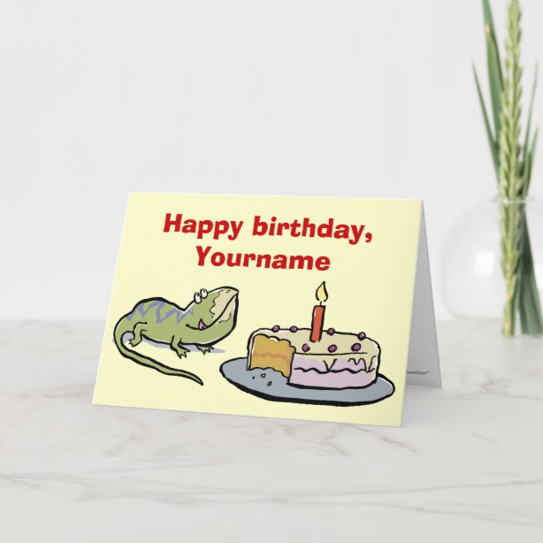 Printable Birthday Cards Lizard