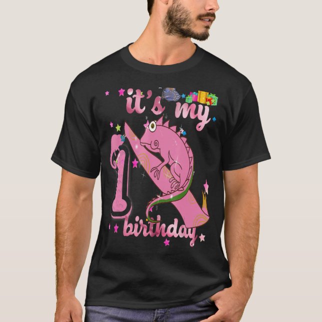 Lizard Birthday Girl Princess 1th Birthday Lizard T-Shirt (Front)