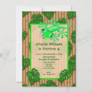 Lizard Birthday Party Invitation