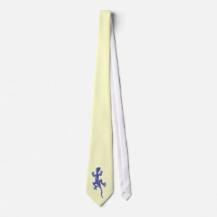 Lizard-blue glass tie