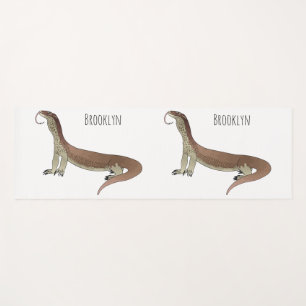 lizard cartoon illustration monitor yoga mat