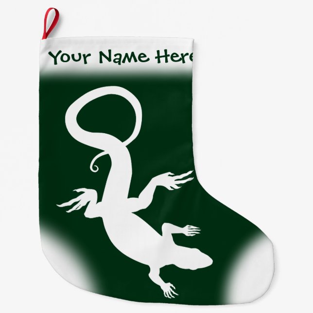 Lizard Christmas Stocking Custom Reptile Stocking (Front)