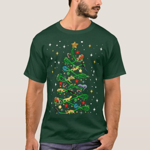 Lizard Christmas Tree Funny Reptile Lover T_Shirt