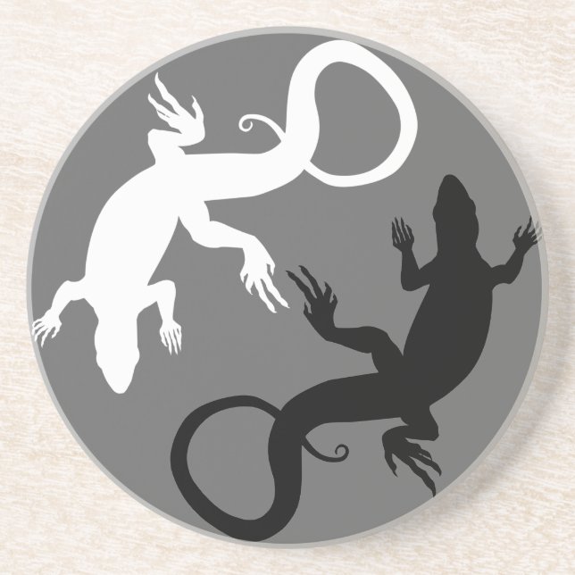 Lizard Coasters Reptile Art Coaster Lizard Gifts (Front)