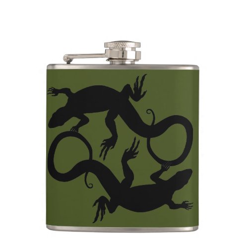 Lizard Flask Custom Reptile Lizard Art Drink Flask