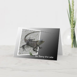 Lizard Flick Belated Birthday Card