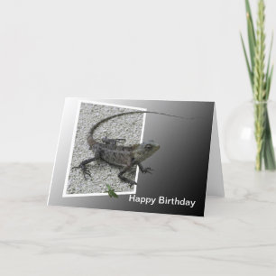 Lizard Flicks Birthday Card