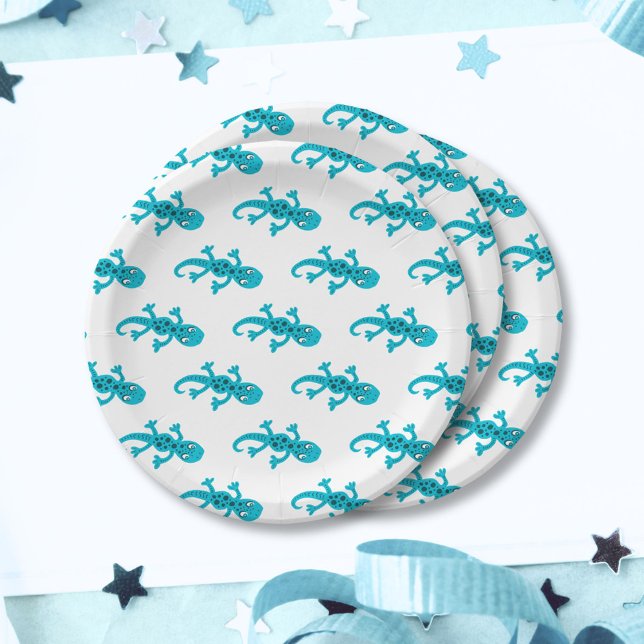 Lizard Gecko Clip Art Illustration Paper Plates (Creator Uploaded)