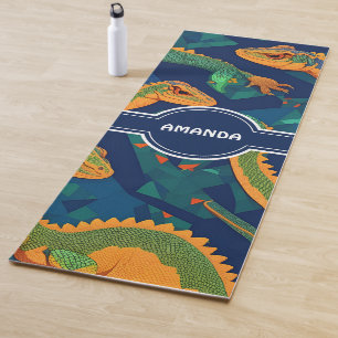 Lizard Geometric Colorful Personalized Pattern Yoga Mat