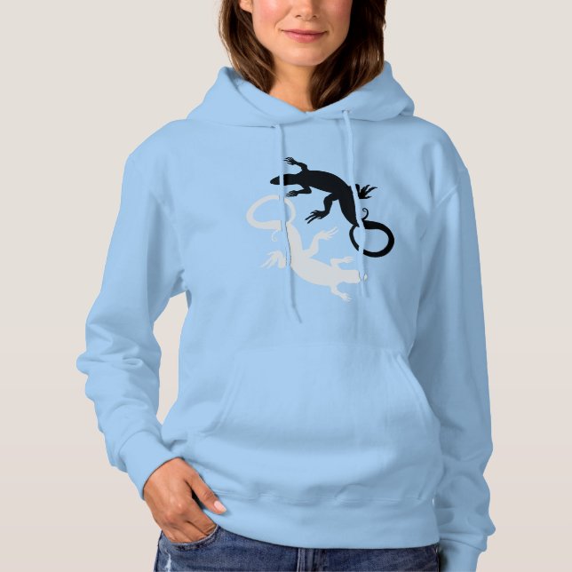 Lizard Hoodies Reptile Art Hooded Sweatshirts Gift (Front)