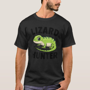 Lizard Hunter Funny Crested Gecko Boys Girls Kids T-Shirt