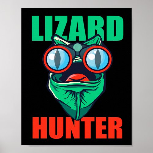 Lizard Hunter Lizard Reptiles Poster
