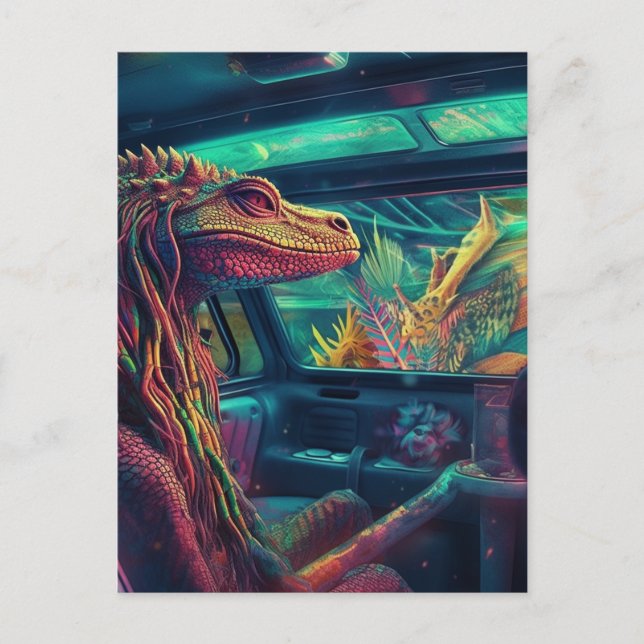 Lizard in a Van Postcard (Front)