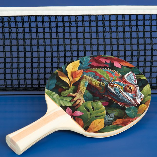 Lizard Leaves & Colour  Ping Pong Paddle (Insitu)