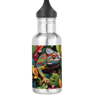 Lizard Leaves & Colour  Stainless Steel Water Bottle