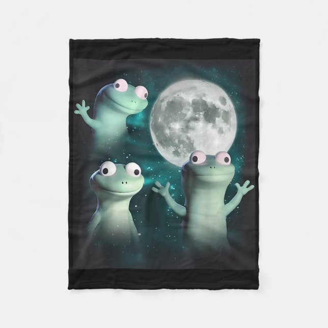 Lizard Lizard Lizard Funny Lizard Moon Trending Me Fleece Blanket (Front)