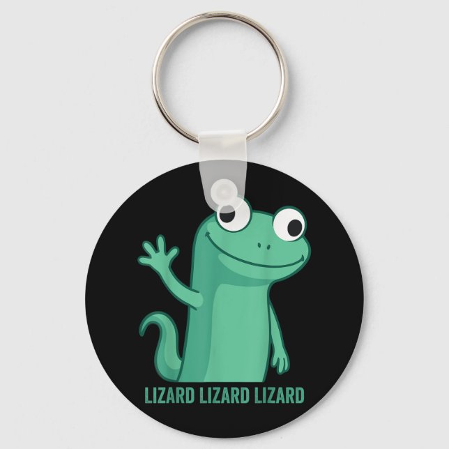 Lizard Lizard Lizard Funny Meme Men Women  Keychain (Front)
