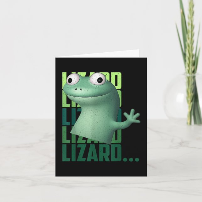 Lizard Lizard Lizard Funny Meme T-shirt_2.png  Card (Front)