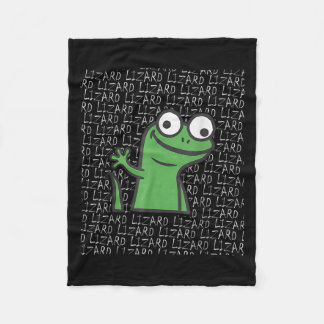 Lizard Lizard Lizard Funny Weirdcore Animal Meme G Fleece Blanket