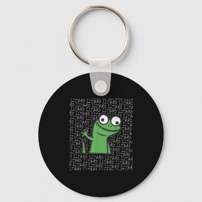 Lizard Lizard Lizard Funny Weirdcore Animal Meme G Keychain (Front)