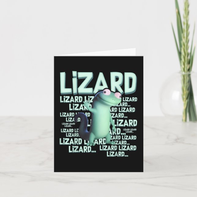 Lizard Lizard Lizard Funny Weirdcore Meme Viral Tr Card (Front)