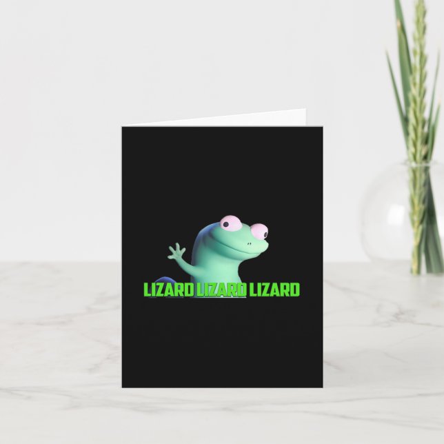 Lizard Lizard Lizard Funny Weirdcore Meme Viral Tr Card (Front)