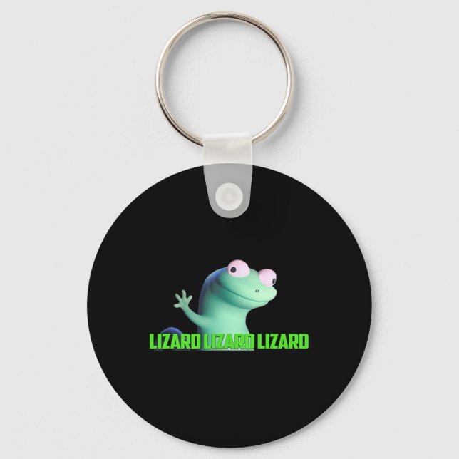 Lizard Lizard Lizard Funny Weirdcore Meme Viral Tr Keychain (Front)