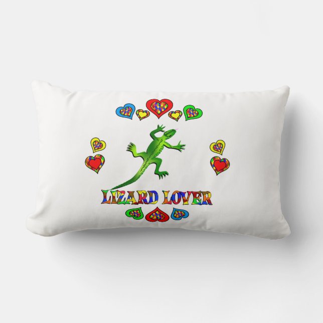 Lizard Lover Lumbar Pillow (Front)