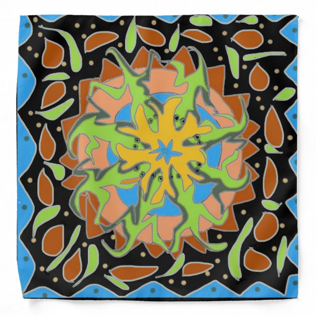 Lizard Mandala Bandana (Front)