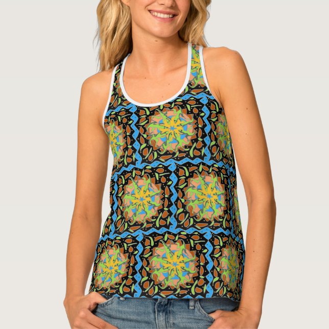 Lizard Mandala Tank Top (Front)