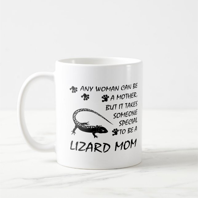 Lizard Mom Mug Coffee Tea Cup Funny Gifts Women (Left)